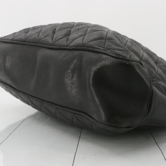 Chanel Vintage Black Quilted Lambskin Shoulder Tote Bag Authentic Classic - Picture 6 of 16